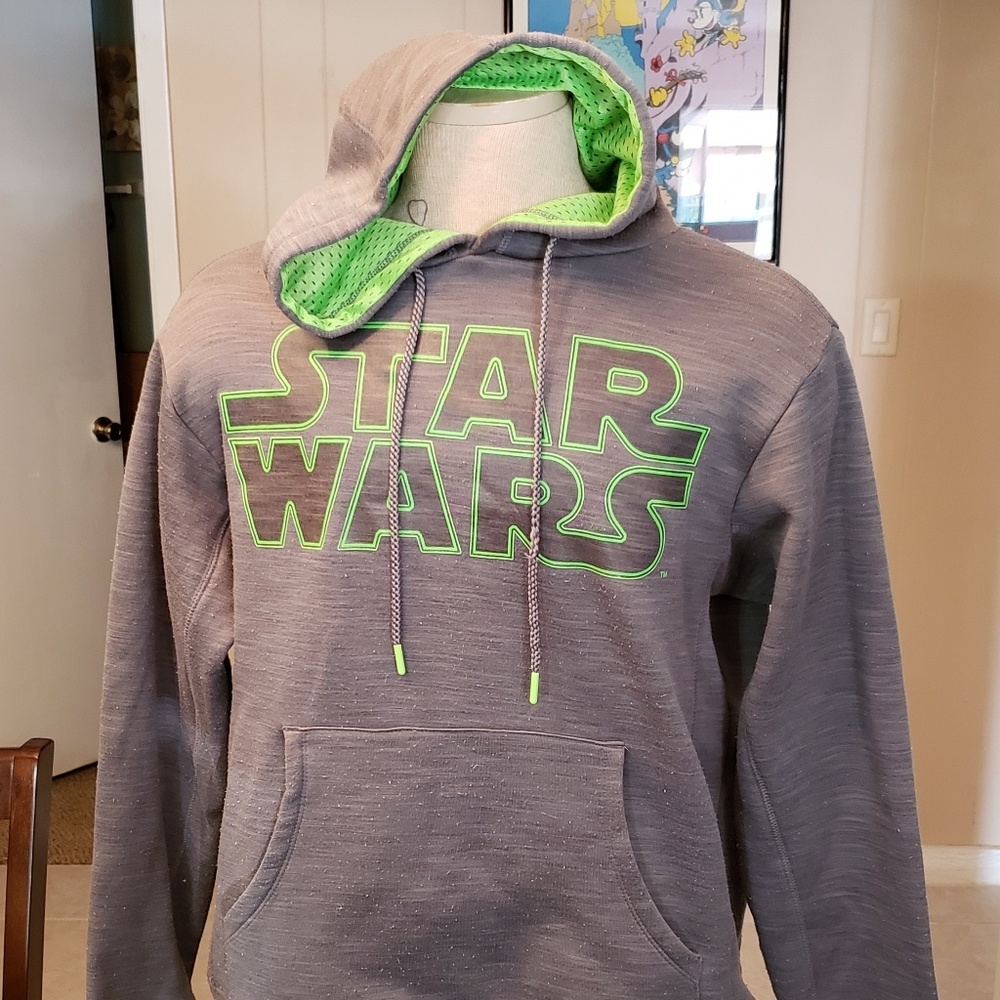 Star Wars gray and green hoodie.